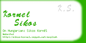 kornel sikos business card