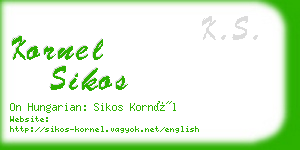 kornel sikos business card